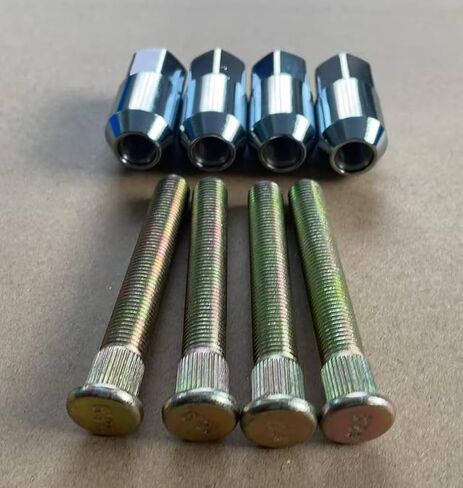 4PCS (3/8-24 * 2.68") Front Wheel Studs Bolts 7518654 with Lug Nuts 7547309 Replacement for 2008 2009-2014 Polaris RZR 800, S800 UTV; RZR 570 2012-2013 in Saudi Arabia