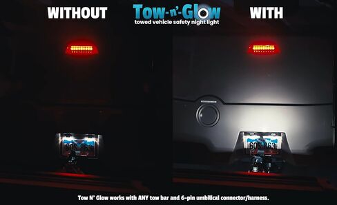 Tow-n'-Glow - ضوء ليلي آمن للمركبة المقطوعة، ضوء رؤية LED مواجه للأمام للسحب المسطح خلف المركبات الترفيهية (توصيل وتشغيل بـ 6 دبابيس) in Saudi Arabia