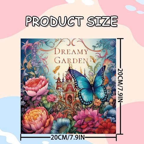 Women's adult coloring books, each containing 20 pages. Dream Garden series patterns. A gift to relieve anxiety - the perfect stress-reducing coloring book in Saudi Arabia