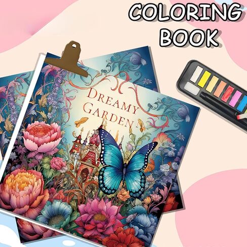 Women's adult coloring books, each containing 20 pages. Dream Garden series patterns. A gift to relieve anxiety - the perfect stress-reducing coloring book in Saudi Arabia