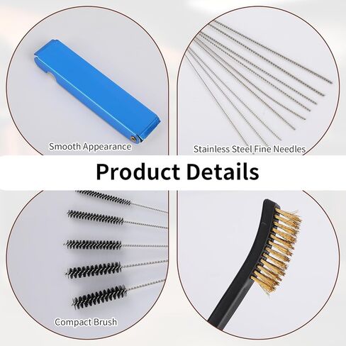 مجموعة تنظيف المكربن، مع فرشاة مزدوجة الأطراف، 23 إبرة، 10 فرشاة، 4 خطاف نفاث للكربوهيدرات، 1 أداة مكشطة، طرف شعلة لحام، منظف جسم الخانق للدراجات النارية، لحام ATV، صيانة المحرك الصغير in Kuwait