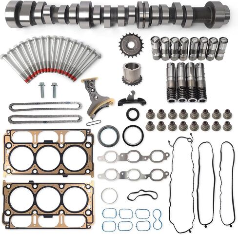 4.3L AFM DOD Camshaft Kit Fit for 2014-2020 Chevrolet Silverado 1500, GMC Sierra 1500 4.3L LV3 Engine, Includes Lifters, Head Gasket Set, Timing Chain, Bolts, Replace OE: HGS4243 12569256 in Saudi Arabia