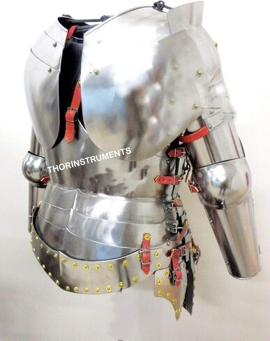 THOR INSTRUMENTS بدلة ميلانو من العصور الوسطى من الدرع نصف بدلة ريفية عتيقة لديكور المنزل in Saudi Arabia