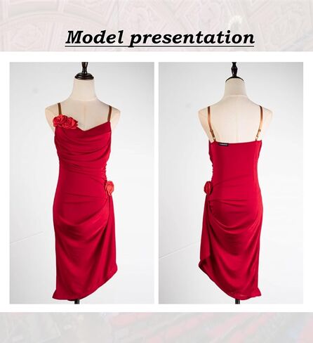 SCGGINTTANZ CR354 Latin Ballroom Dance Irregular Spaghetti Strap Dress in Saudi Arabia