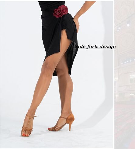 SCGGINTTANZ CR354 Latin Ballroom Dance Irregular Spaghetti Strap Dress in Saudi Arabia
