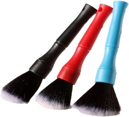 3 Pack Ultra-Soft Car Detailing Brush Set, Comfortable Grip and Scratch-Free Cleaning for Exterior, Air Vents, Dashboard, Wheels, Engine Bay, and Leather Surfaces in Saudi Arabia