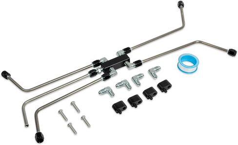 LS Steam Vent Kit 4 Corner Coolant Crossover Set for GM LS Series Engines LS1 LS2 LS3 LS6 LS7 LSX LM7 LQ4 LQ9, Stainless Steel Lines & CNC Aluminum Manifolds, LS Swap Cooling System Upgrade in Saudi Arabia
