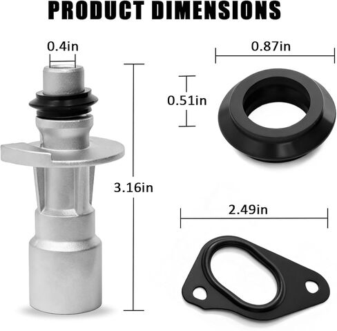 Upgrade Aluminum Engine Oil Cooler Inlet Connector Replace# LR049370 LR011997 LR030593 Compatible with Land Rover Range Rover/Sport LR4, Cooler Pipe Tube Includes Two Water Pump Gaskets in Kuwait