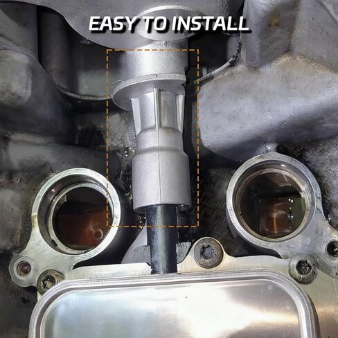 Upgrade Aluminum Engine Oil Cooler Inlet Connector Replace# LR049370 LR011997 LR030593 Compatible with Land Rover Range Rover/Sport LR4, Cooler Pipe Tube Includes Two Water Pump Gaskets in Kuwait