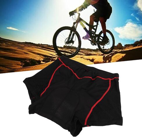 Cycling Underwear, Quick Dry Bike Shorts Moisture Wicking Black 5D Padded Comfortable Fit For Outdoor Activities in Saudi Arabia