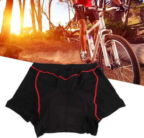 Cycling Underwear, Quick Dry Bike Shorts Moisture Wicking Black 5D Padded Comfortable Fit For Outdoor Activities in Saudi Arabia