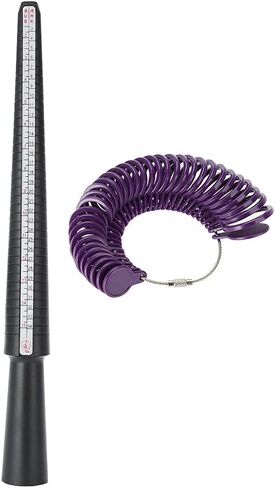 US HK Sizes Ring Mandrel Stick Finger Gauge Sizer Jewelry Measuring Tool Set, for Wedding Rings in Saudi Arabia