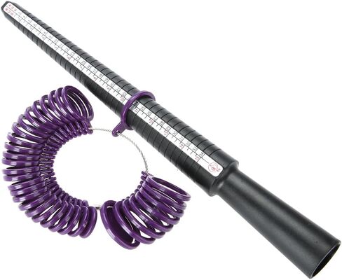 US HK Sizes Ring Mandrel Stick Finger Gauge Sizer Jewelry Measuring Tool Set, for Wedding Rings in Saudi Arabia