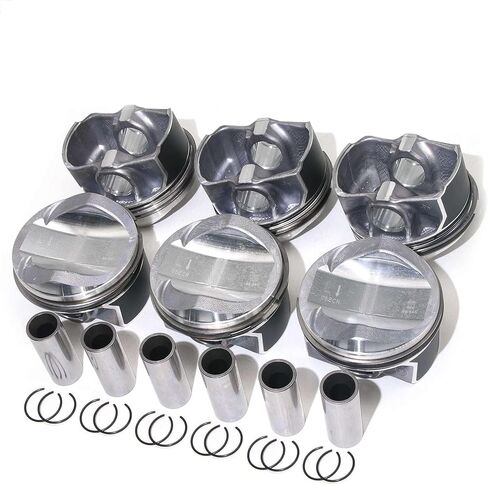 6x Φ84.51mm STD بيستونز مع مجموعة خواتم لأودي S5 A6 A7 A8 Q7 3.0L TFSI V6 DOHC 24V EA837 CREC CTDA 06E107065EC 06E107066EC in Kuwait