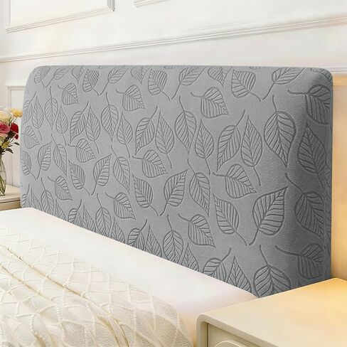 Leather Look Bed Headboard Cover, Stretch Soft Bed Headboard Slipcover Retro Dustproof Protector Cover for Bedroom Decor(Black, King:78.7") in Saudi Arabia
