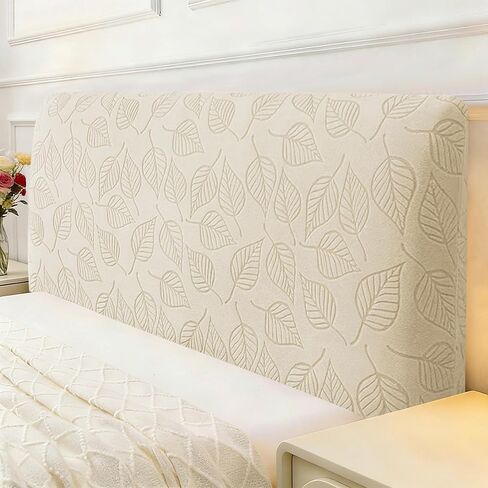Leather Look Bed Headboard Cover, Stretch Soft Bed Headboard Slipcover Retro Dustproof Protector Cover for Bedroom Decor(Black, King:78.7") in Saudi Arabia
