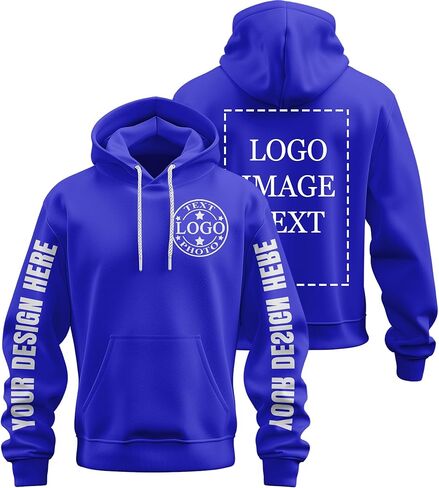 Custom Hoodies for Men Women,Customized Hoodie Personalized Sweatshirts Unisex With Logo Text Photo Gifts in Saudi Arabia