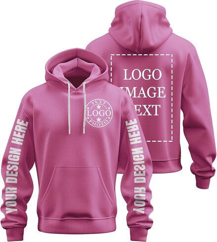 Custom Hoodies for Men Women,Customized Hoodie Personalized Sweatshirts Unisex With Logo Text Photo Gifts in Saudi Arabia