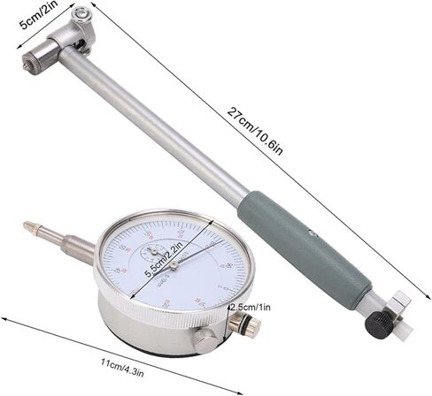 Hyuduo Dial Bore Set, 50 160MM Diameter Indicator Measuring Engine Cylinder Tool Kit, with Guiding Protective Bridge and Plastic Box, for Internal Sizes Measuring in Saudi Arabia