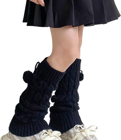 الفتيات تدفئة الساق Y2k محبوك القطن طويل تحت جوارب طويلة مع Bowknot الخريف موضة لطيف Harajuku متوهج جوارب السيقان in Kuwait