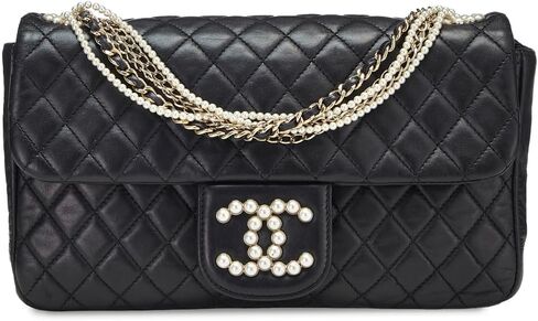 CHANEL Women's Pre-Loved Black Lambskin Westminster 10" Bag in Saudi Arabia