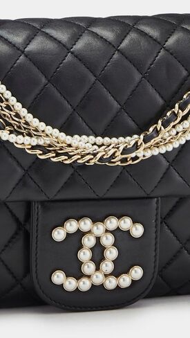 CHANEL Women's Pre-Loved Black Lambskin Westminster 10" Bag in Saudi Arabia