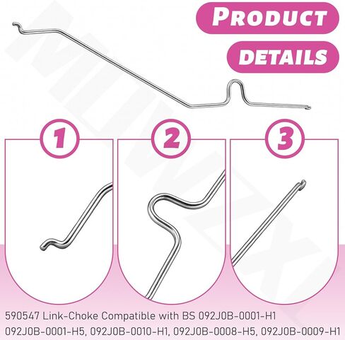 590547 Link-Choke متوافق مع BS 092J0B، 092JKB، 092Z0B، 092J3B، 092JYB Series Mower، يناسب 092J0B-0001-H1 092J0B-0001-H5 092J0B-0002-H5 092J0B-0004-H1 092J0B-0002-H1 092J0B-0006-H1 والمزيد in Kuwait