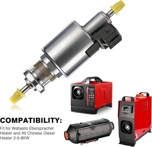 Diesel Heater Fuel Pump 12V/24V with Double Filter, Quieter, Parking Heater Replacement Part for All Chinese Diesel Air Heaters 2kw 5kw 8kw in Kuwait