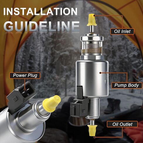 Diesel Heater Fuel Pump 12V/24V with Double Filter, Quieter, Parking Heater Replacement Part for All Chinese Diesel Air Heaters 2kw 5kw 8kw in Kuwait