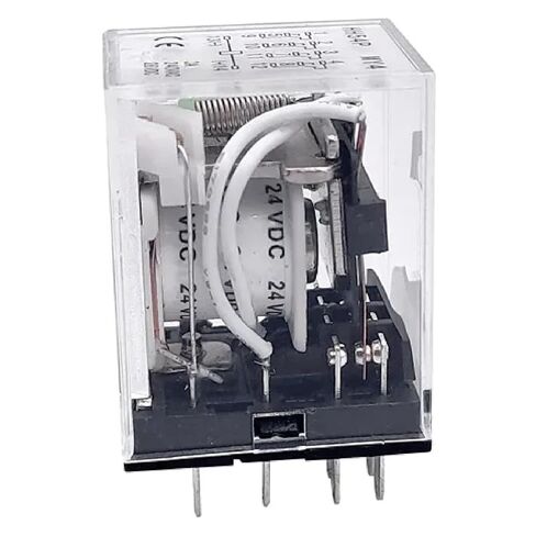 HH52P HH53P HH54P مفتاح التتابع الكهرومغناطيسي، تيار مستمر 6 فولت 12 فولت 24 فولت تيار متردد 220 فولت، مؤشر LED، مرحل متوسط ​​ملف مصغر، أغراض عامة منخفضة الطاقة، مختوم بالإيبوكسي (HH52P DC24V) in Kuwait