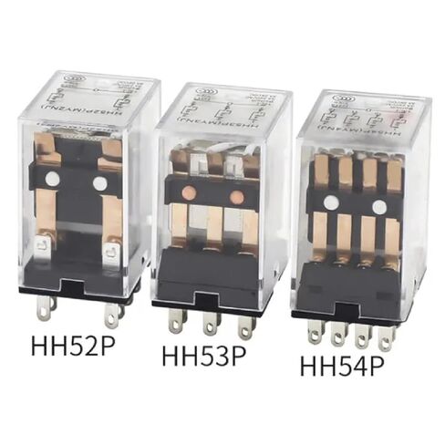 HH52P HH53P HH54P مفتاح التتابع الكهرومغناطيسي، تيار مستمر 6 فولت 12 فولت 24 فولت تيار متردد 220 فولت، مؤشر LED، مرحل متوسط ​​ملف مصغر، أغراض عامة منخفضة الطاقة، مختوم بالإيبوكسي (HH52P DC24V) in Kuwait