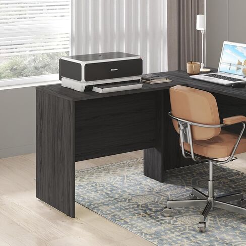 عودة مكتب Furinno Roger، مكتب مستطيل مقاس 35 بوصة للمكتب التنفيذي، إرجاع ذو وجهين مع حلقة تثبيت الحبل، مقاوم للخدش ومقاوم للماء، للدراسة المنزلية والمكتب، رمادي ساحلي in Saudi Arabia