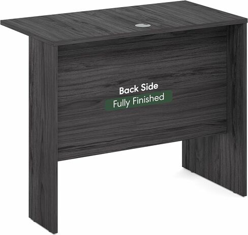 عودة مكتب Furinno Roger، مكتب مستطيل مقاس 35 بوصة للمكتب التنفيذي، إرجاع ذو وجهين مع حلقة تثبيت الحبل، مقاوم للخدش ومقاوم للماء، للدراسة المنزلية والمكتب، رمادي ساحلي in Saudi Arabia