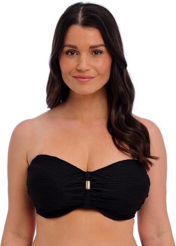 Womens Beach Waves Underwire Bandeau Bikini Top in Saudi Arabia