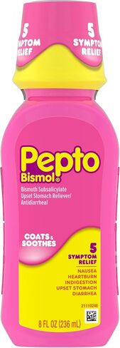 Pepto Bismol Original Liquid 5 Symptom Relief, Including Upset Stomach & Diarrhea, 8 Oz in Kuwait