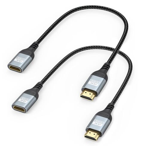 4K HDMI Extender Cable 3ft HDMI Extension ، عالي السرعة HDMI ذكور إلى محول أنثى يدعم ARC ، HDR ، 3D ، HDCP 2.2 متوافق مع عصا التلفزيون الحريق ، أجهزة Roku ، PS5 ، Xbox ، HDTV ، الكمبيوتر المحمول in Saudi Arabia