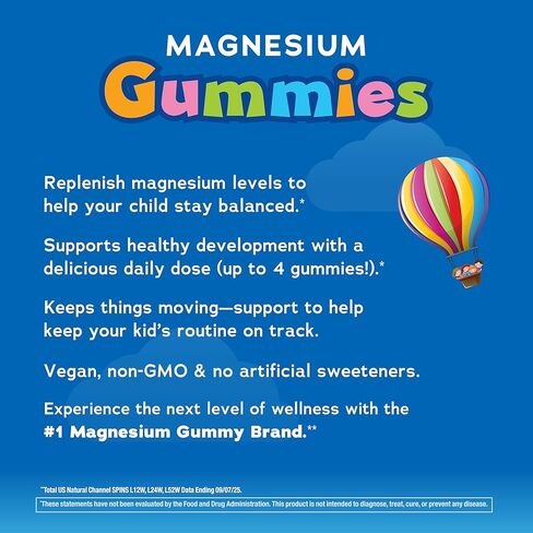 Natural Vitality Calm, Magnesium Citrate Kids Supplement, Stress Relief Gummies, Supports a Healthy Response to Stress, Gluten Free, Vegan, Sweet Citrus, 120 Gummies in Kuwait