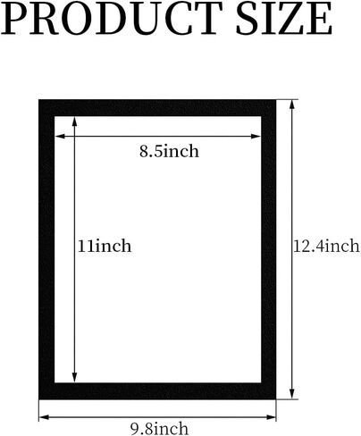 12 Pack 8.5×11" Magnetic Sign Holder Double Sided Window Self-Adhesive Frames Magnetic Picture Frame Double Sided Window Adhesive Frames Document Paper for Home Office Store (Black) in Kuwait