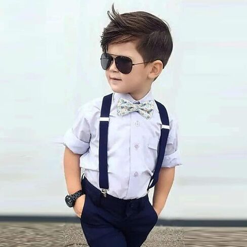 Adjustable Pre-tied bow tie for toddler Boys (Hummingbird Pattern) Elegant Cute Bowties for Dogs Cats Pets in Saudi Arabia