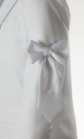 Boys Communion Armband White Embroidered Religious Cross (Boys) in Kuwait