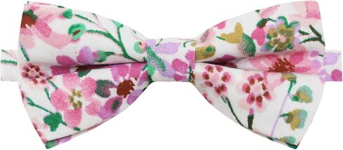 Floral Bow Tie for Boys Girls, Pre-tied Kids Bowtie Adjustable Cotton Toddler Bow Tie Age 8-14 for School Daily Trip in Saudi Arabia