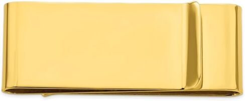 Diamond2Deal Gold-Plated Kelly Waters Stainless Steel Double Fold Money Clip (Length: 22 mm|Width: 58mm) in Saudi Arabia