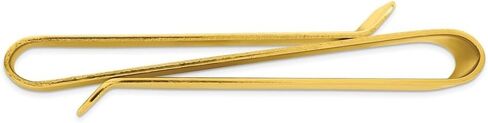 Diamond2Deal Gold-Plated Kelly Waters Stainless Steel Double Fold Money Clip (Length: 22 mm|Width: 58mm) in Saudi Arabia