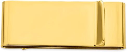 Diamond2Deal Gold-Plated Kelly Waters Stainless Steel Double Fold Money Clip (Length: 22 mm|Width: 58mm) in Saudi Arabia