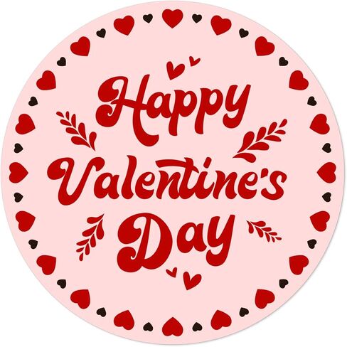 FaCraft 72PCS Happy Valentine's Day Stickers-Heart Stickers Valentines Day Gift Tags Valentine to from Labels Stickers Valentine's Sticker Envelopes Seal Boxes Cards Valentines Party Favor Decorations in Saudi Arabia