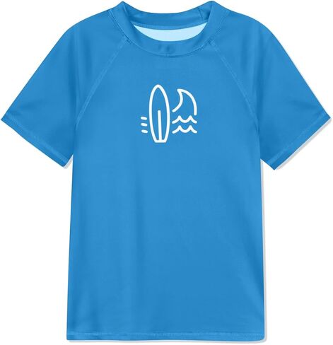BesserBay Boys Swim Shirt UPF 50+ Short Sleeve Quick-Dry Crewneck Rash Guard Shirt 3-14 Years in Saudi Arabia