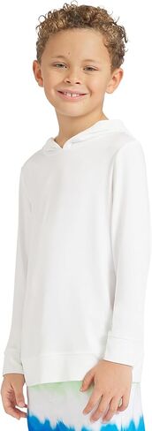 Lands' End Boys' Swim UPF 50+ Long Sleeve Hooded Sun Tee Rash Guard Shirt in Saudi Arabia