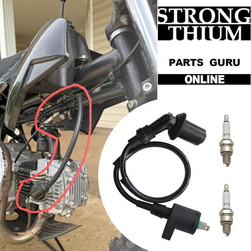 STRONGTHIUM GY6 Ignition Coil SSR 125 A7TC Spark Plug Wire for 50cc 110cc 125cc 150cc 80cc 90cc Engine Moped Scooter ATV Go Kart Pit Dirt Bike Motorcycle in Saudi Arabia