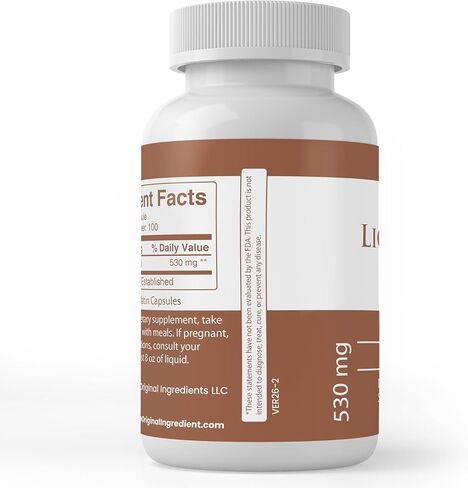 Pure Original Ingredients Licorice Root Extract (100 Capsules) Always Pure, No Additives Or Fillers, Lab Verified in Kuwait