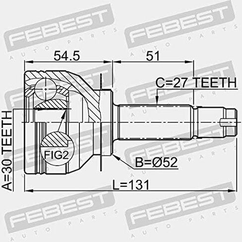 وصلة السيرة الذاتية الخارجية 30X53.6X27 فبراير 0810-B13 OEM 28393-AG002 in Kuwait